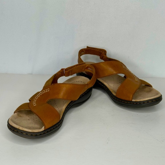 Clark’s Leisa Joy Leather Sandals‎ Comfort Sz 7 1/2 - Picture 1 of 11